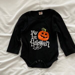 Black Halloween Baby Onesie
